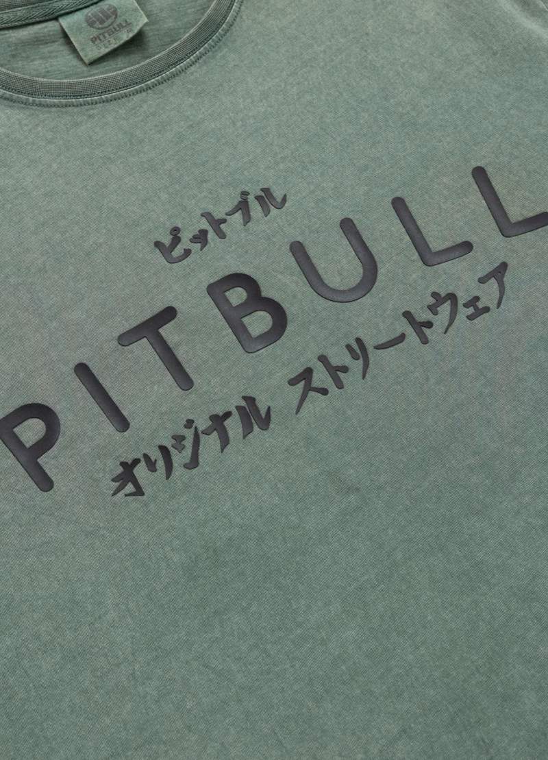 Pitbull Sports Denim Washed T-Shirt MT. FUJI